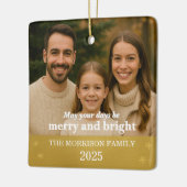 Family Photo Keramisch Ornament (Links)