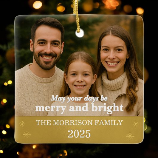 Family Photo Keramisch Ornament