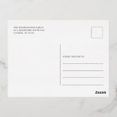 Family Photo Kerstmis Floral Script Folie Feestdagen Briefkaart (Achterkant)