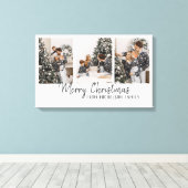 Family Photo Merry kerst Canvas Afdruk (Insitu (Houten vloer))
