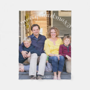 Family Photo Merry kerst Fleece Deken
