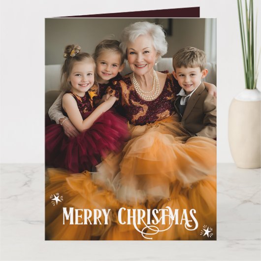 Family Photo Merry kerst Kaart (Voorkant)