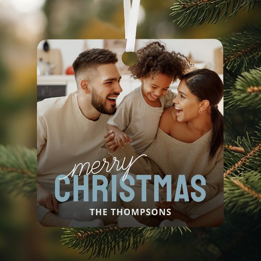 Family Photo Merry kerst Metalen Ornament