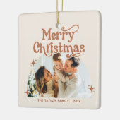Family Photo Merry kerstOrnament Keramisch Ornament (Links)