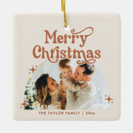 Family Photo Merry kerstOrnament Keramisch Ornament