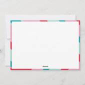 FAMILY PHOTO modern minimal frame red pink Feestdagenkaart (Achterkant)