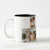 Family Photo Mug | Add Custom Photos and Text Tweekleurige Koffiemok (Links)