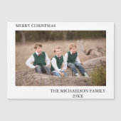 Family Photo Personalized Magnetic Holiday Kaart (Voorkant)