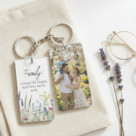Family Photo & Quote Keychain - Cherished Keepsake