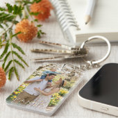 Family Photo & Quote Keychain - Cherished Keepsake (Voorkant Rechts)
