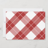 Family Photo Red Calligraphy Merry Kerstry Feestdagenkaart (Achterkant)