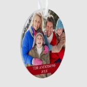 Family Photo Red Ornament (voorkant)