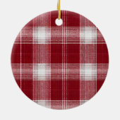 Family Photo Red Plaid Christmas Ornament (Achterkant)
