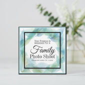 Family Photo Shoot Invitation Kaart (Staand voorkant)