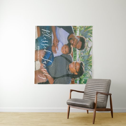 Family Photo Square Tapestry Wandkleed (In Situ (horizontaal))