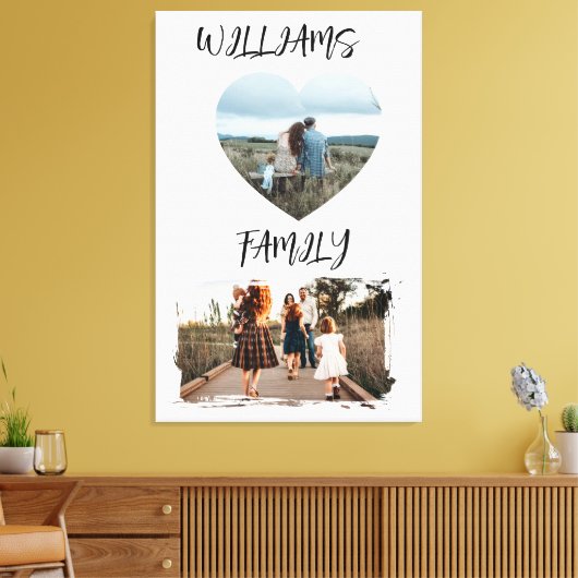 Family Photo Stretched Canvas Print (Insitu (Woonkamer))