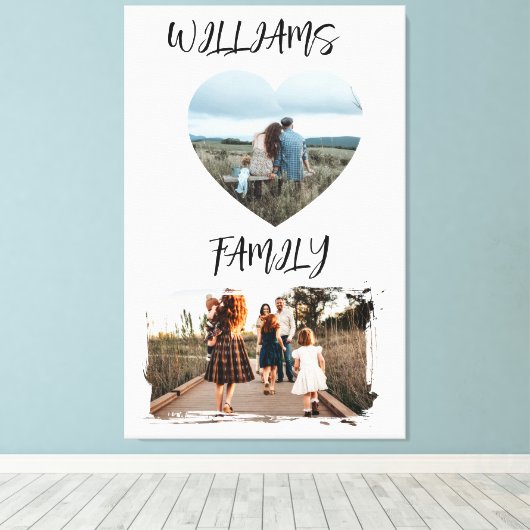 Family Photo Stretched Canvas Print (Insitu (Houten vloer))