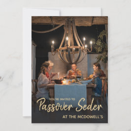 Family Photo Template Passover Seder Invitation Kaart