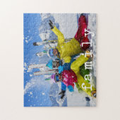 Family Photo Typewriter Aangepaste kleur Legpuzzel (Verticaal)