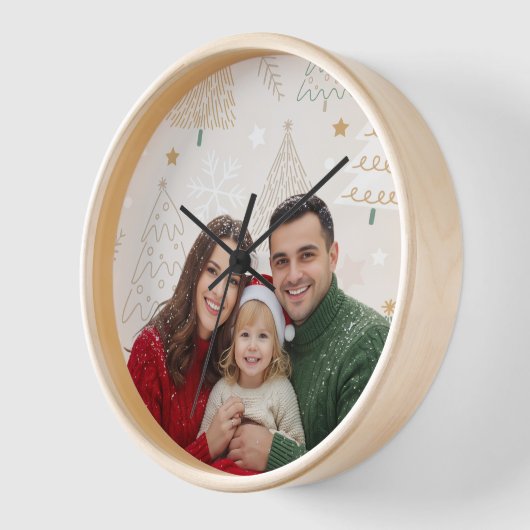 ❄️ Family Photo Wall Clock — Holiday Decor ❄️ (Hoek)