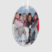 Family Photo White Ribbon Ornament (voorkant)