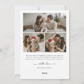 Family Photo With Baby Forever Merry Christmas Feestdagenkaart (Achterkant)