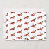 Family Photo Wonderful Time Red Kersttruck Feestdagenkaart (Achterkant)