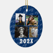 Family Photos Sea Turtle Navy Blue Keramisch Ornament (Rechts)