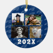 Family Photos Sea Turtle Navy Blue Keramisch Ornament (Voorkant)