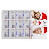 Family Pic 2017 Mini-koelkast Magnet Calendar Magneet (Horizontaal)