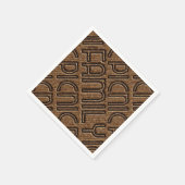 Family Picnic Funny Wicker Typography Party Napkin Servet (Hoek)