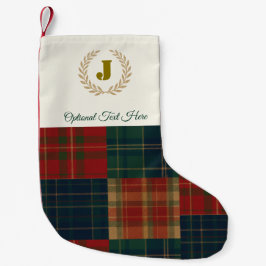 Family Plaid Christmas Stocking | Personalized Kleine Kerstsok