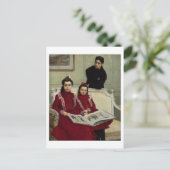 Family Portrait of a Boy and his Two Sisters, 1900 Briefkaart (Staand voorkant)