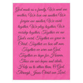 Family Prayer Tablecloth Tafelkleed (Voorkant)