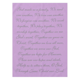Family Prayer Tablecloth Tafelkleed