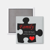 Family Puzzle Magneet (Voorkant / Achterkant)