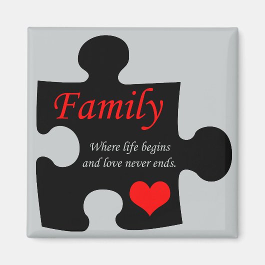 Family Puzzle Magneet (Voorkant)