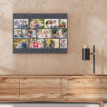 Family Quote 12 Photo Collage Slate Masonry Grid Imitatie Canvas Print<br><div class="desc">Foto Collage in moderne masonry grid stijl met handgeschreven quote en 12 van uw favoriete foto's. Het fotomalplaatje is opstelling voor u om uw afbeeldingen toe te voegen en u kunt de formulering ook uitgeven als u wenst. "familie en vrienden maken het perfecte mengsel" wordt geletterd in elegante scripttypografie. Het...</div>