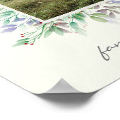 Family Quote Foto Winter Waterverf Florals Poster (Hoek)