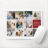 Family Quote Photo Collage Burgundy Red Muismat (Met muis)