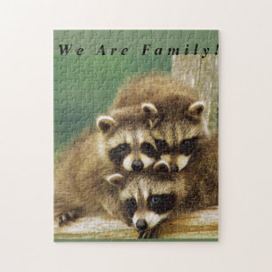 Family Racoon Puzzle Legpuzzel