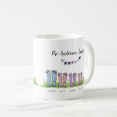 Family rain boot personalised elegant gift koffiemok (Voorkant rechts)