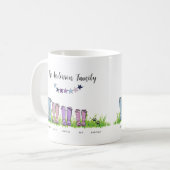 Family rain boot personalised elegant gift koffiemok (Voorkant links)