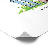 Family rain boot personalised elegant gift poster (Hoek)