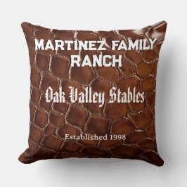 Family Ranch Faux Crocodile Leather Kussen