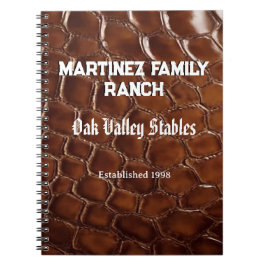 Family Ranch Faux Crocodile Leather Notitieboek
