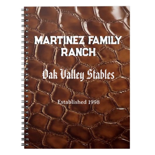Family Ranch Faux Crocodile Leather Notitieboek (Voorkant)