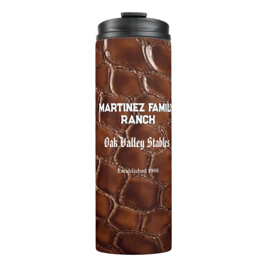 Family Ranch Faux Crocodile Leather Thermosbeker (Voorkant)