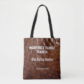 Family Ranch Faux Crocodile Leather Tote Bag (Voorkant)