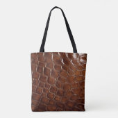 Family Ranch Faux Crocodile Leather Tote Bag (Achterkant)